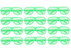 lot de 12 lunettes stores fluo vert