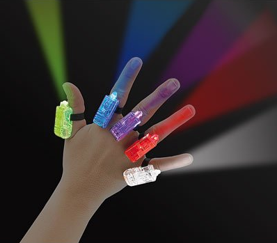 lot de 4 bagues lumineuses mix