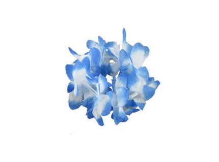 bracelet de fleurs tahiti hawaï bleu blanc