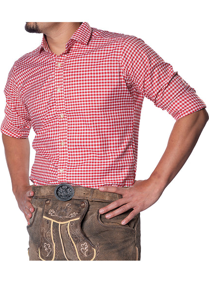 Chemise Oktoberfest rouge deluxe homme