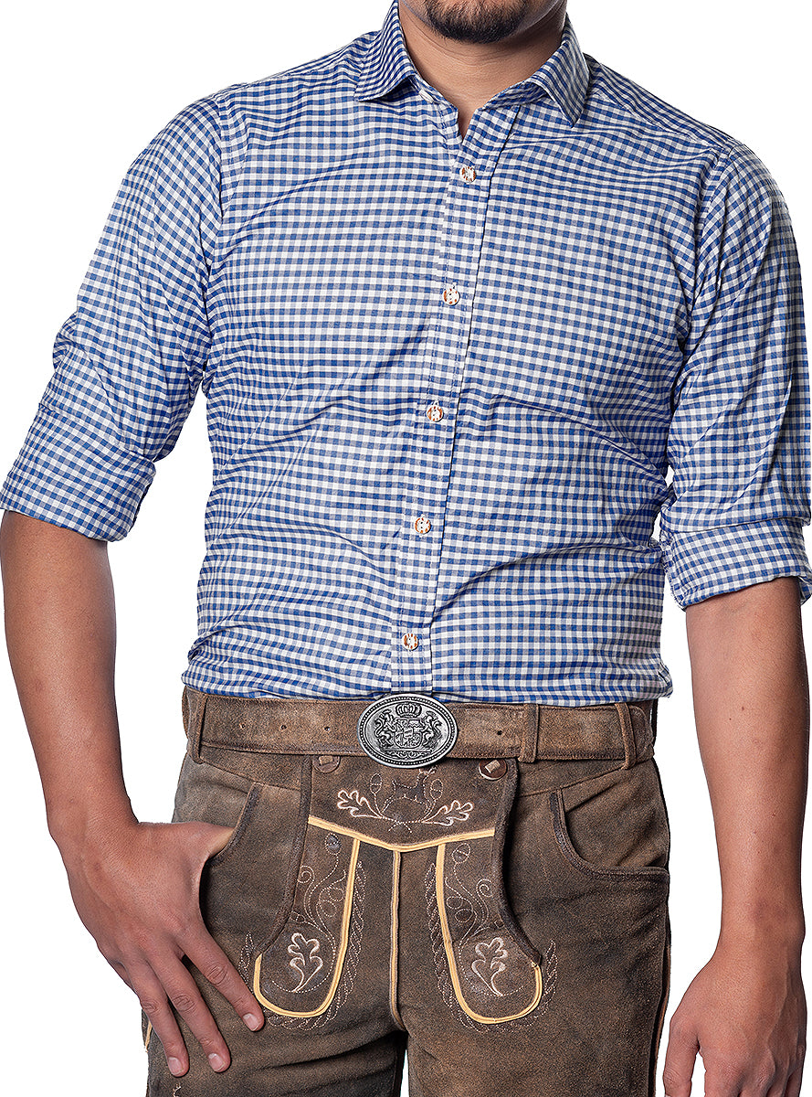 Chemise Oktoberfest bleue deluxe homme
