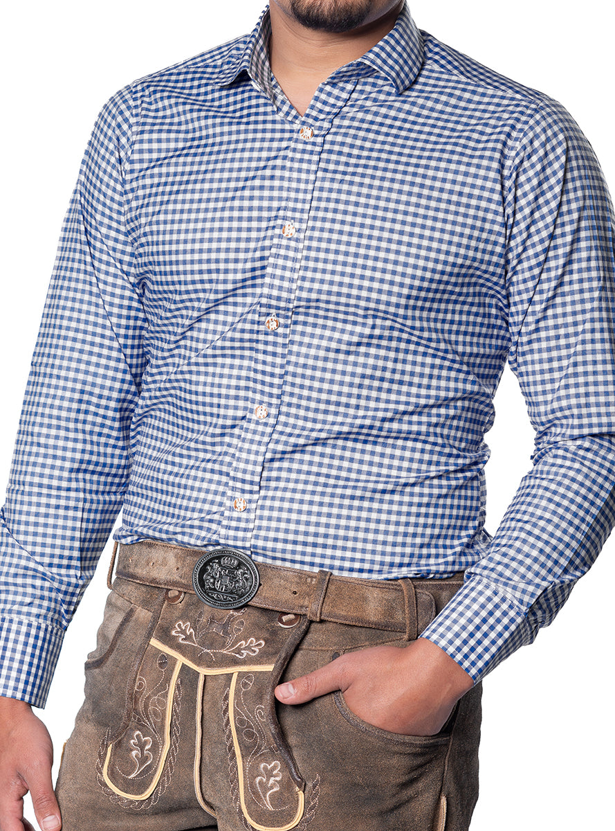 Chemise Oktoberfest bleue deluxe homme