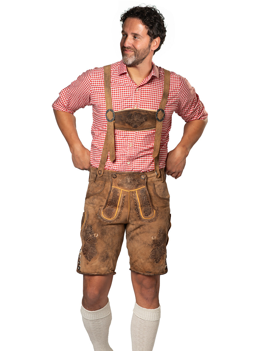 Lederhosen marron fonçé  premium homme