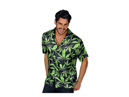 chemise tahiti hawaï plantes vertes