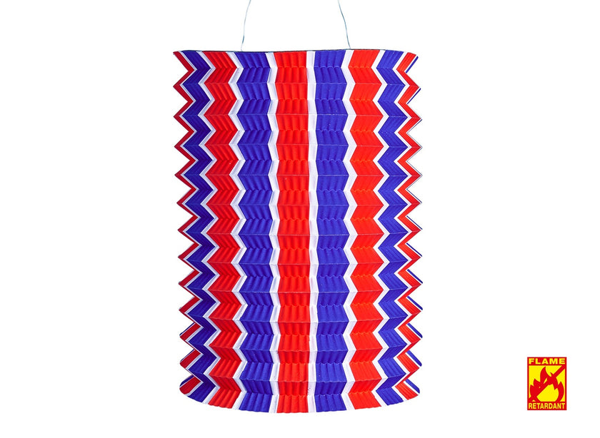 lanterne lampion ignufigée bleu blanc rouge 28x16cm