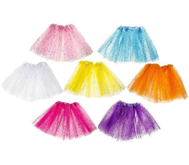 jupe tutu en tulle pastel à paillettes enfant jaune 29cm