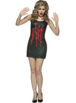 Costume femme touchée par balle