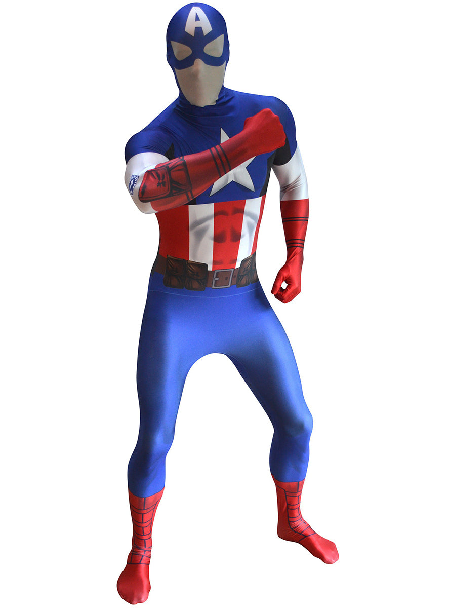 Déguisement de Captain america Morphsuit