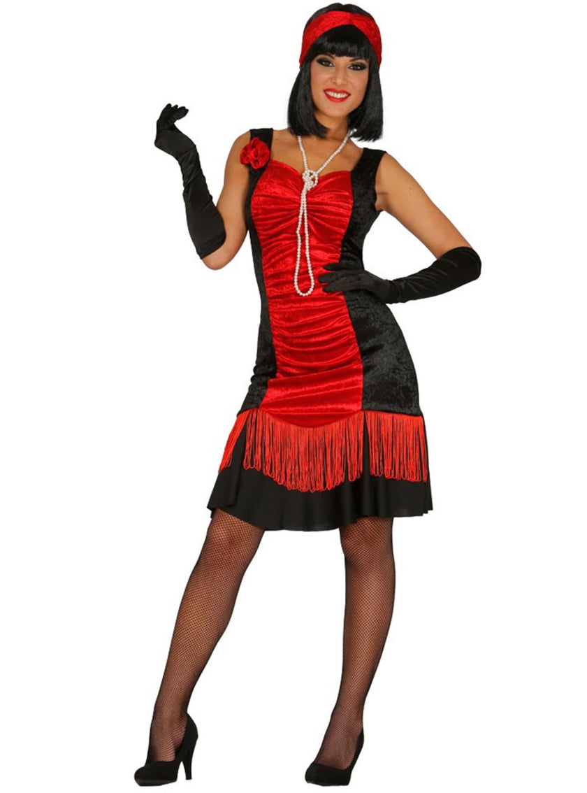 Déguisement charleston rouge femme