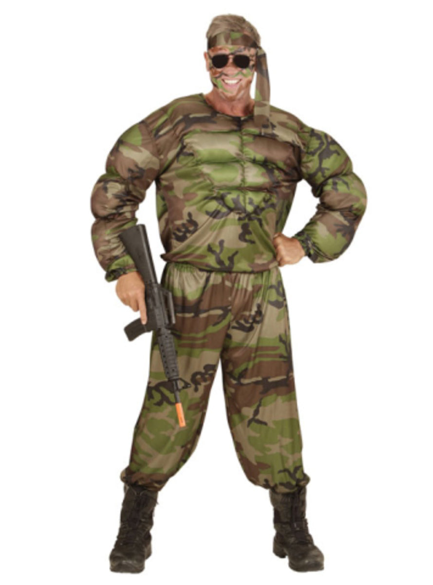 Déguisement soldat musclé homme