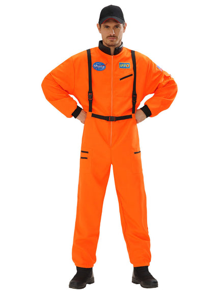 Déguisement astronaute orange homme