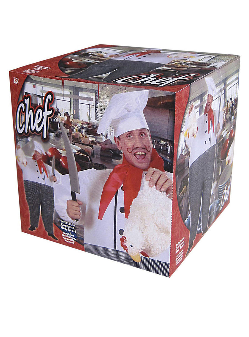 Déguisement chef cuisinier gonflable adulte