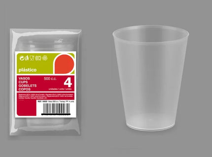 lot de 4 verres incassables transparents 50cl