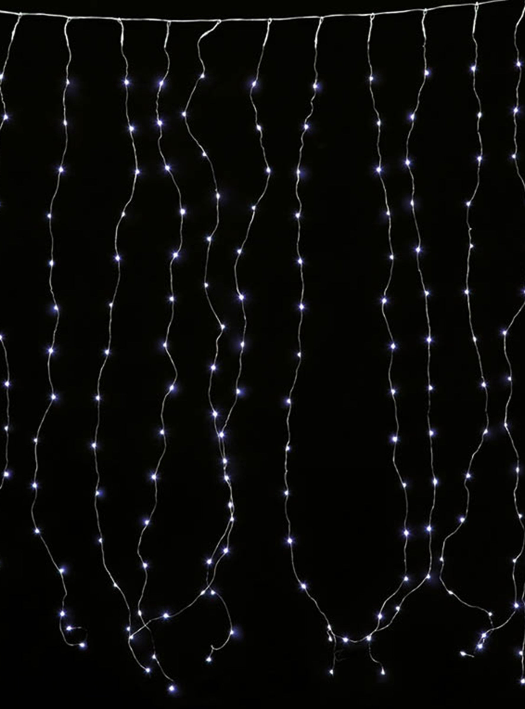 Rideau de noël de lumières blanches