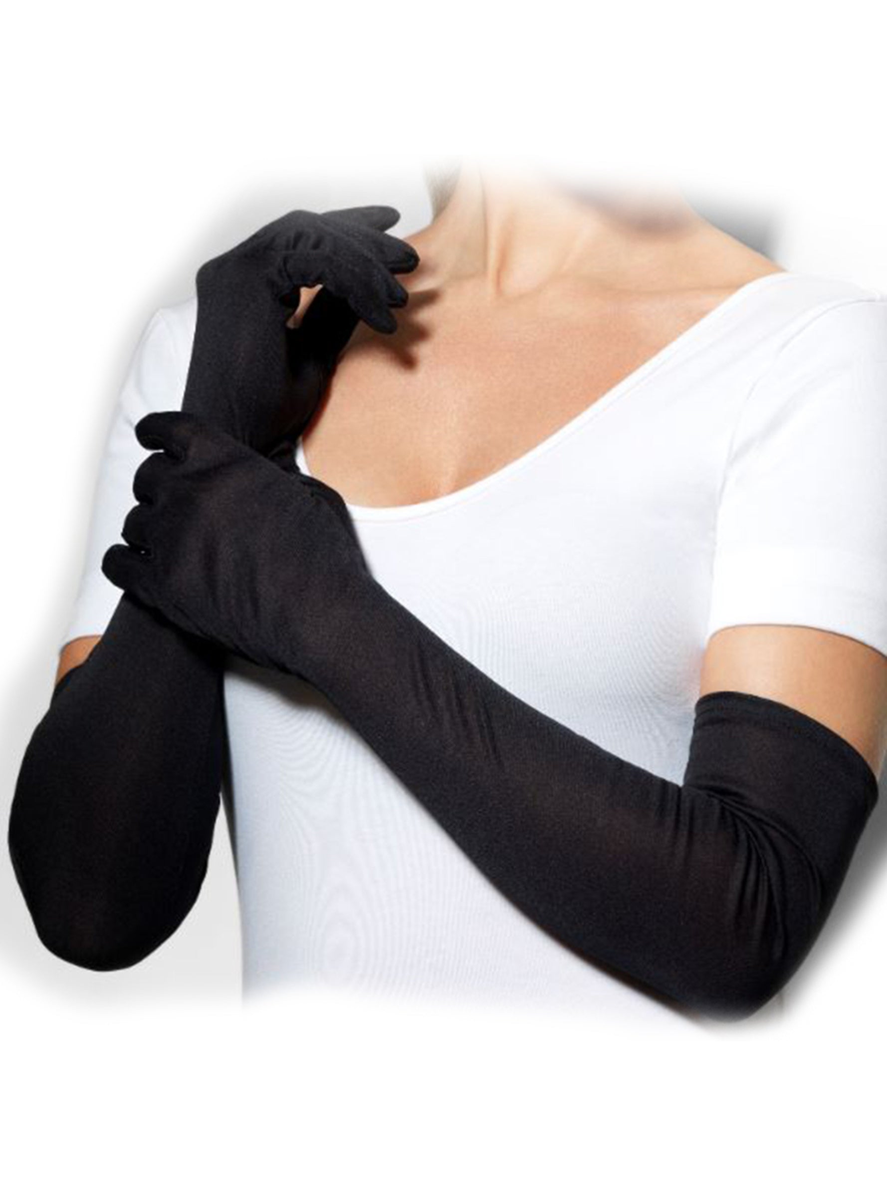 Gants longs noirs
