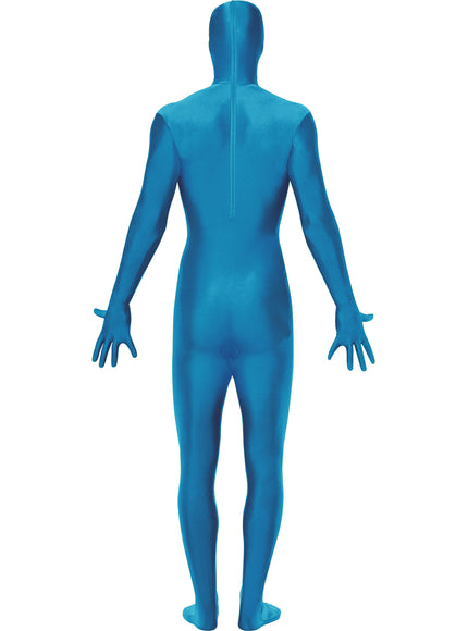 Déguisement seconde peau bleu adulte