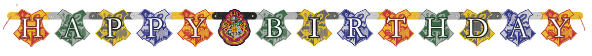 Banderole anniversaire Maisons Poudlard - Harry Potter