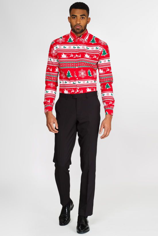 Chemise Noël Rouge 