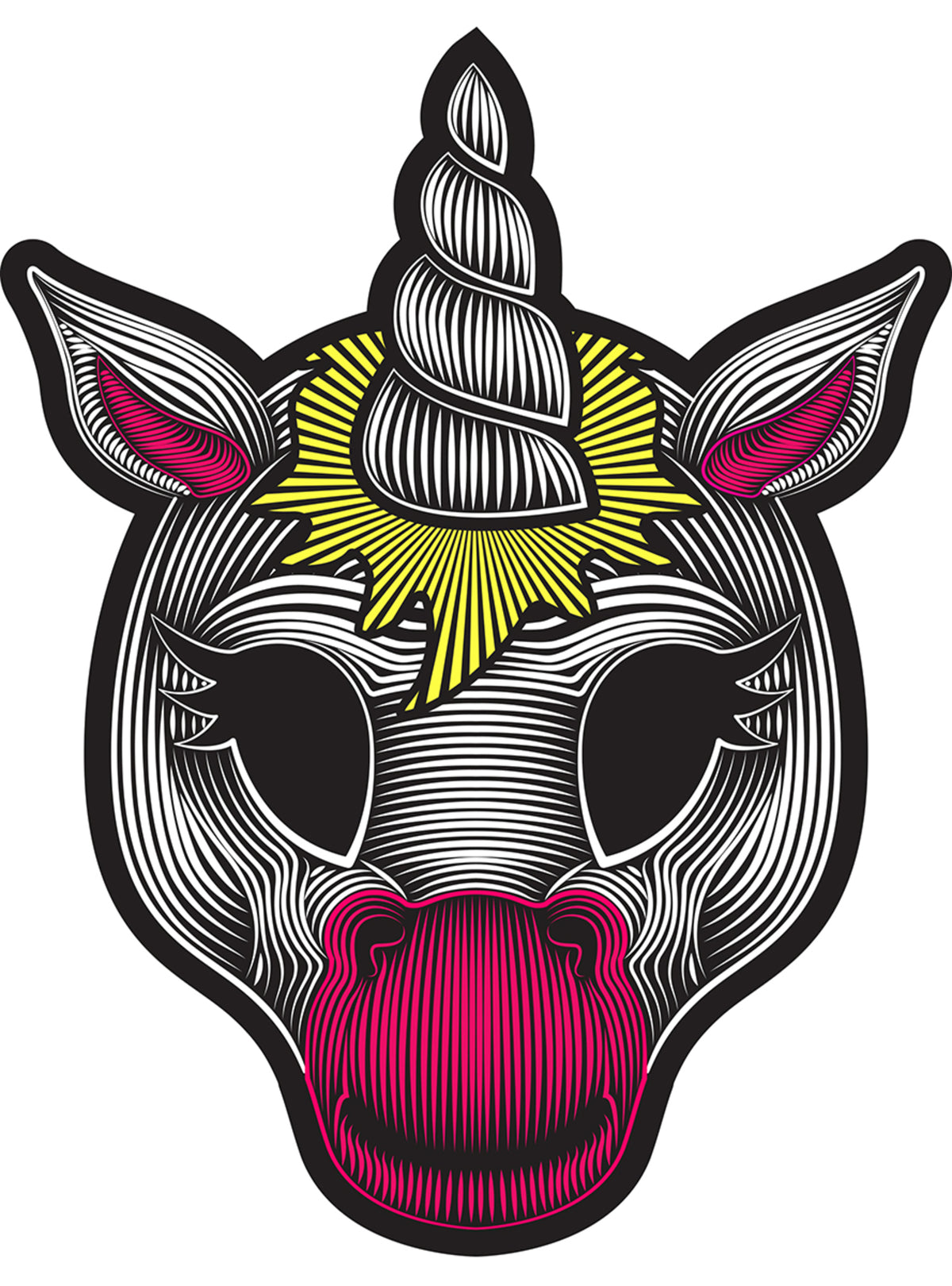 Masque licorne lumineux adulte