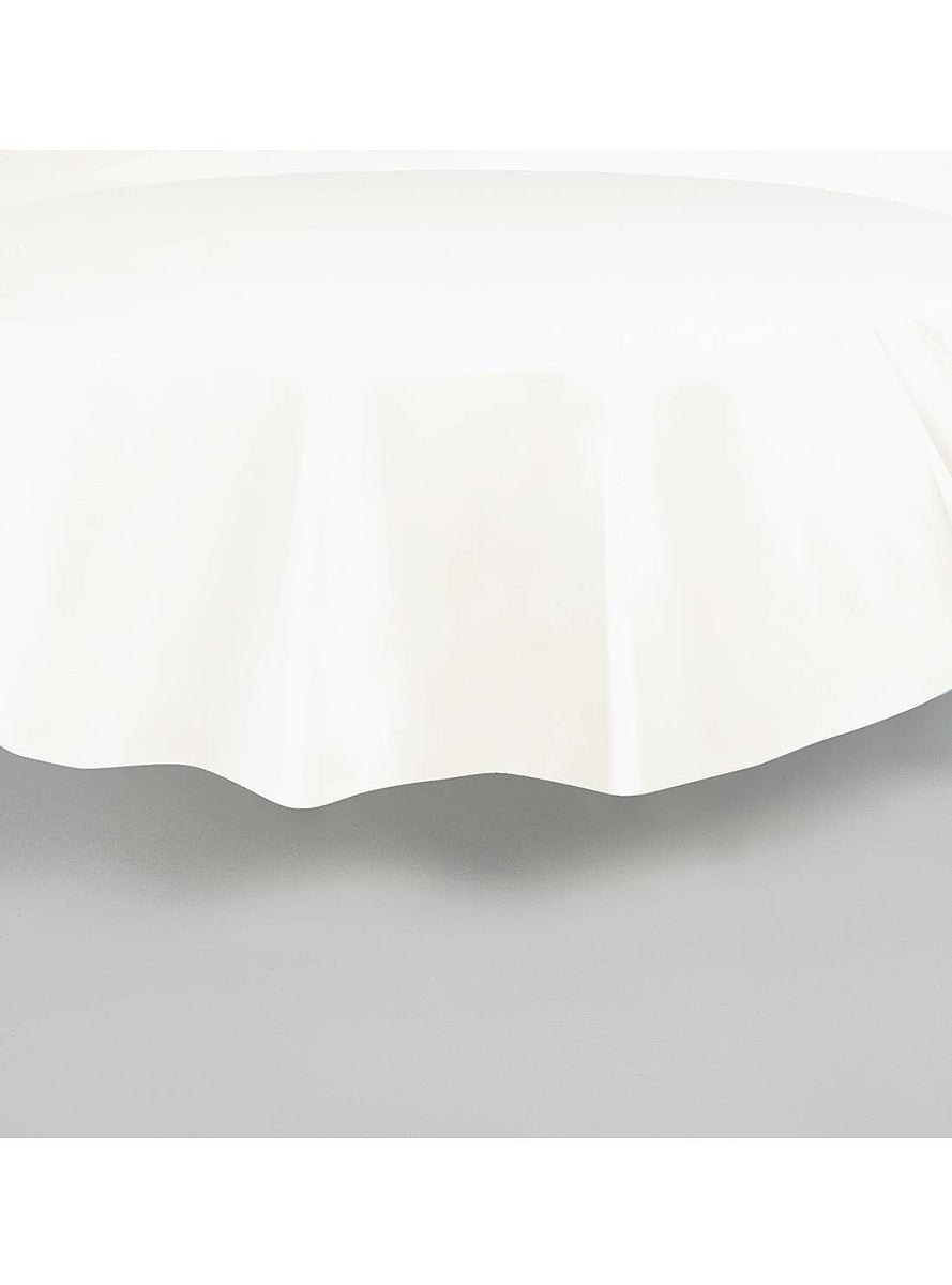 1 nappe ronde blanche - Gamme couleur unie