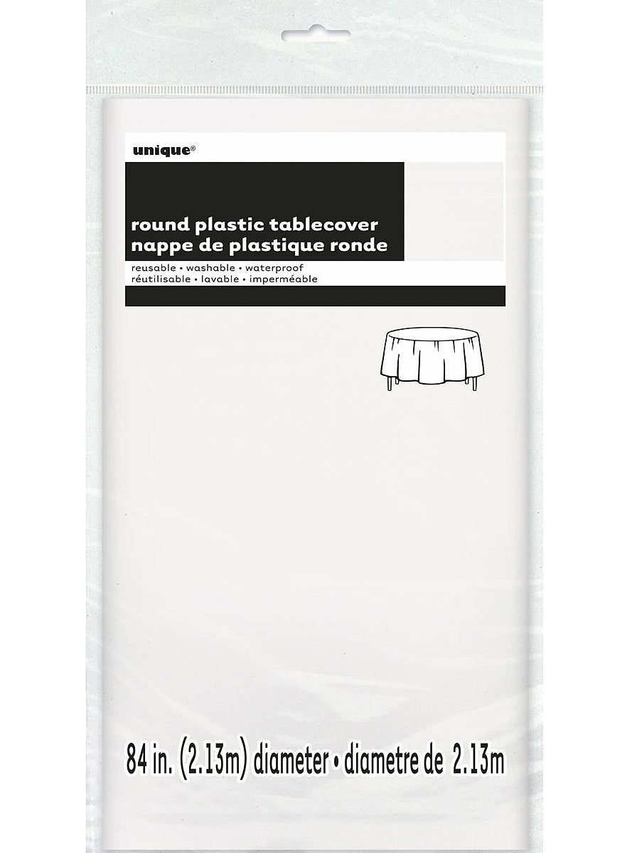 1 nappe ronde blanche - Gamme couleur unie