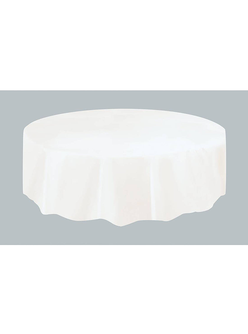 1 nappe ronde blanche - Gamme couleur unie
