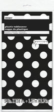 Nappe noire à pois blancs