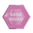 8 assiettes hexagonales roses en carton - Bride Squad