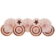 3 rosaces en papier divers - Glitz & Glamour Pink & Rose Gold