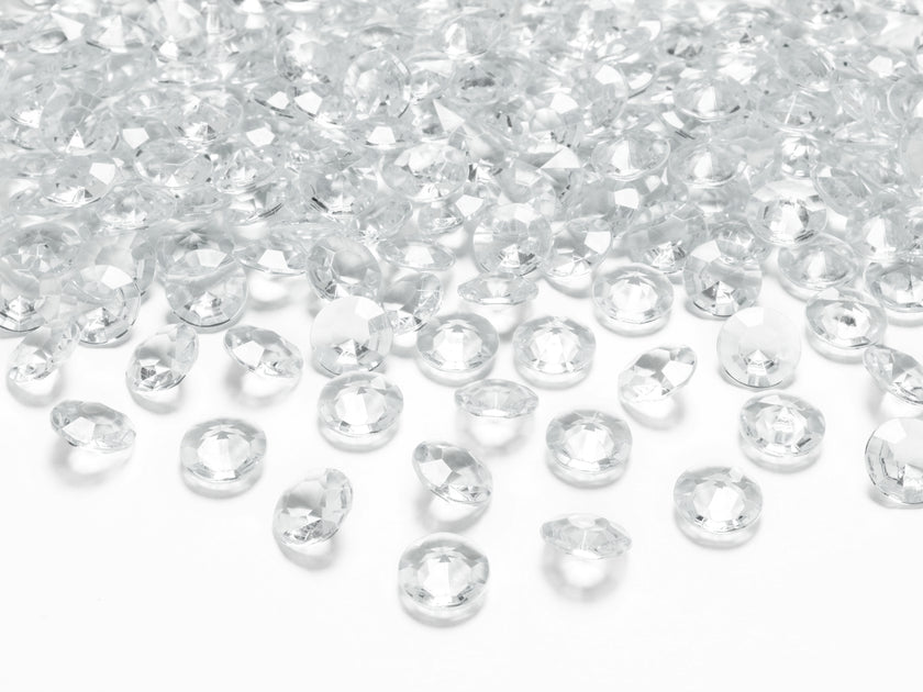 100 diamants décoratifs transparent pour la table de 12 mm