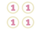 4 éléments décoratifs pour la table 1st Birthday rose - Pink First Birthday