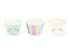 6 moules à cupcakes tons pastel- Unicorn Collection