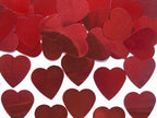 Confettis en forme de cœur rouge métallique de 25 mm pour la table - Valentine’s Day