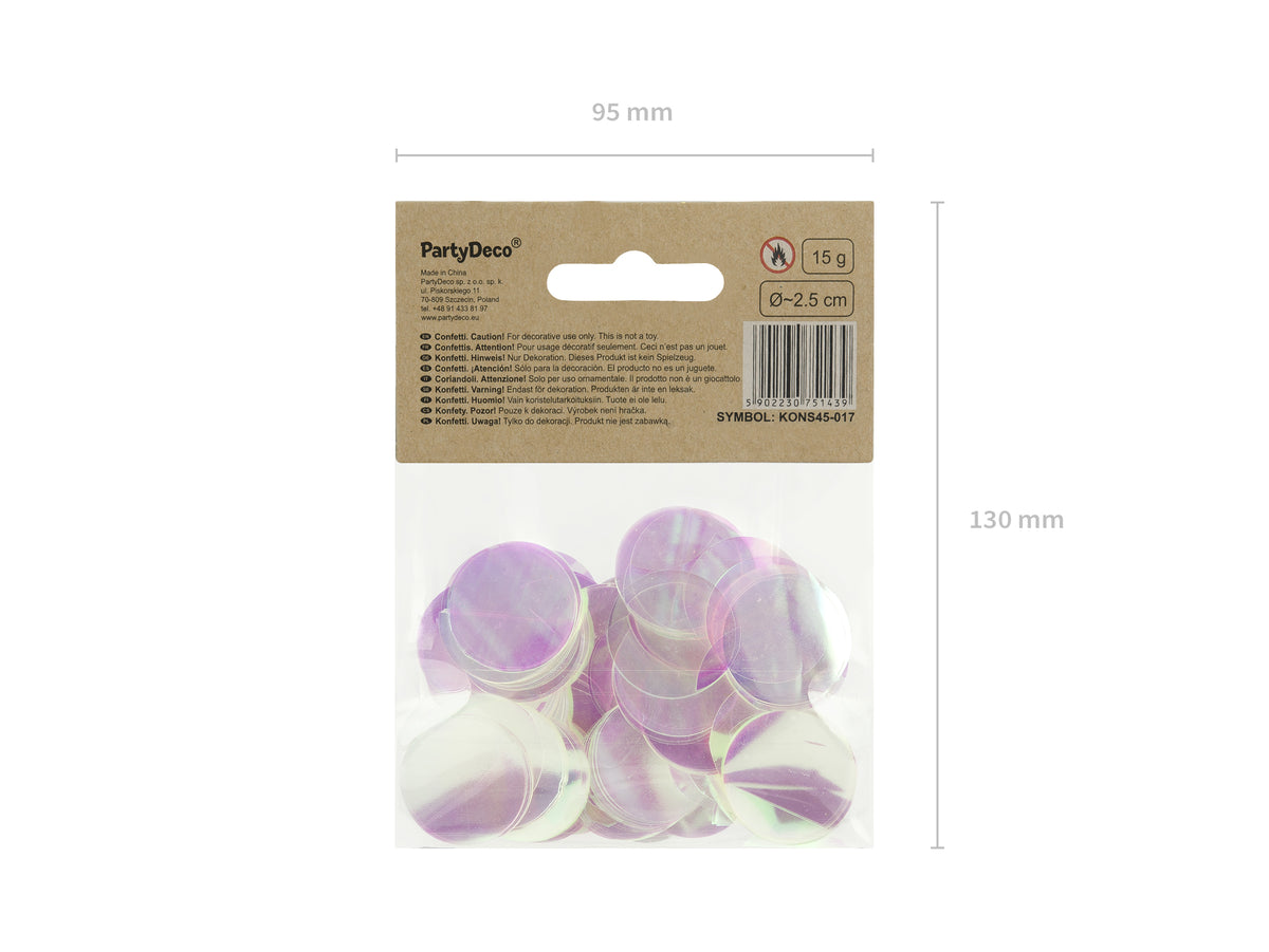 Confettis rond iridescent pour la table - New Year & Carnival