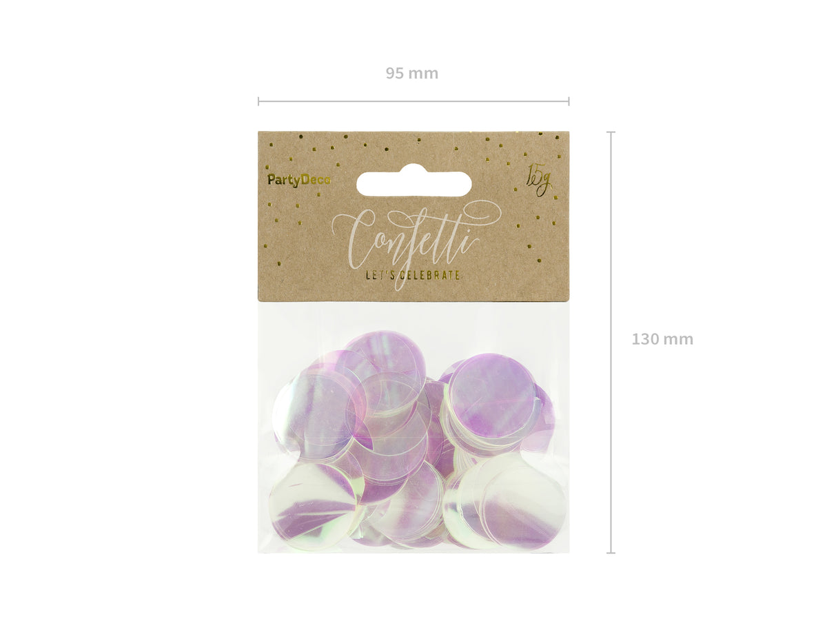 Confettis rond iridescent pour la table - New Year & Carnival
