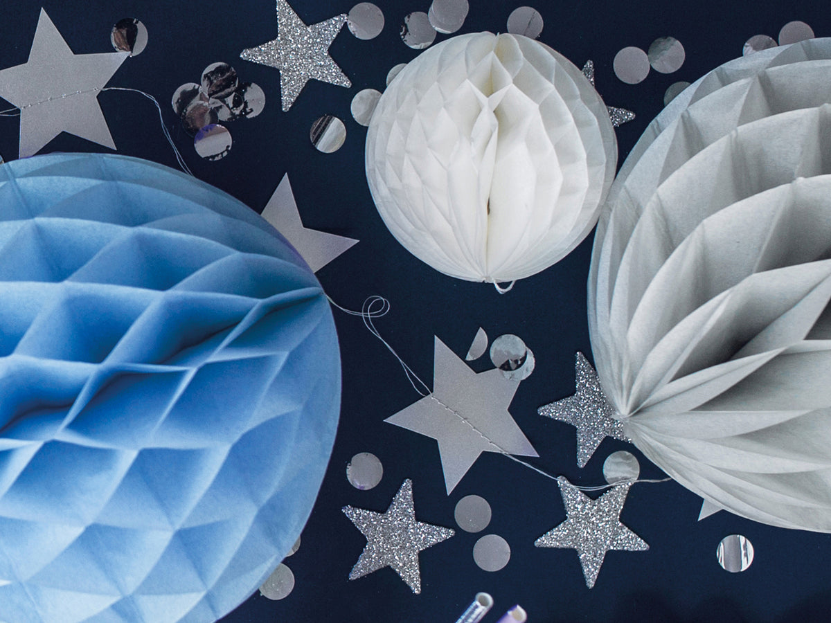 Confettis rond argenté pour la table - New Year & Carnival