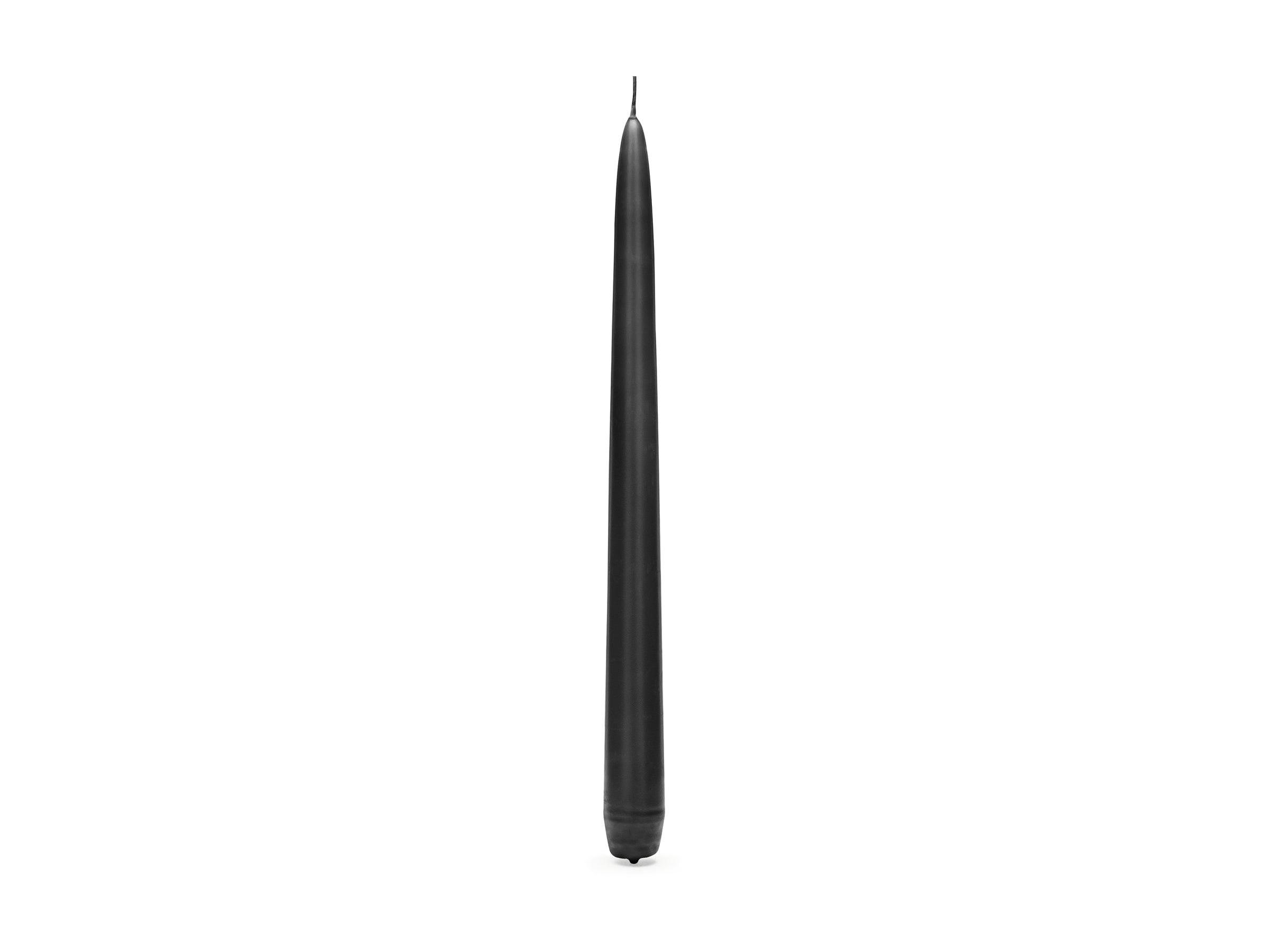 10 bougies noires mat de 24 cm