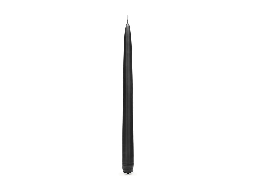 10 bougies noires mat de 24 cm