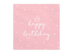 20 serviettes roses 