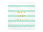 20 serviettes vertes pastel motifs 