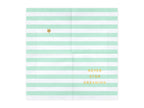 20 serviettes vertes pastel motifs 
