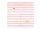 20 serviettes rose pastel à motifs 