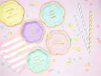 20 serviettes rose pastel à motifs 