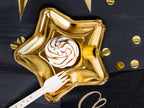 6 assiettes dorées en forme d'étoile en carton - New Year’s Eve & Carnival