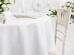 Nappe redondo blanche en tissu de 230 cm