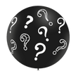 1 ballons 3' noir imprimé TAT point interrogation