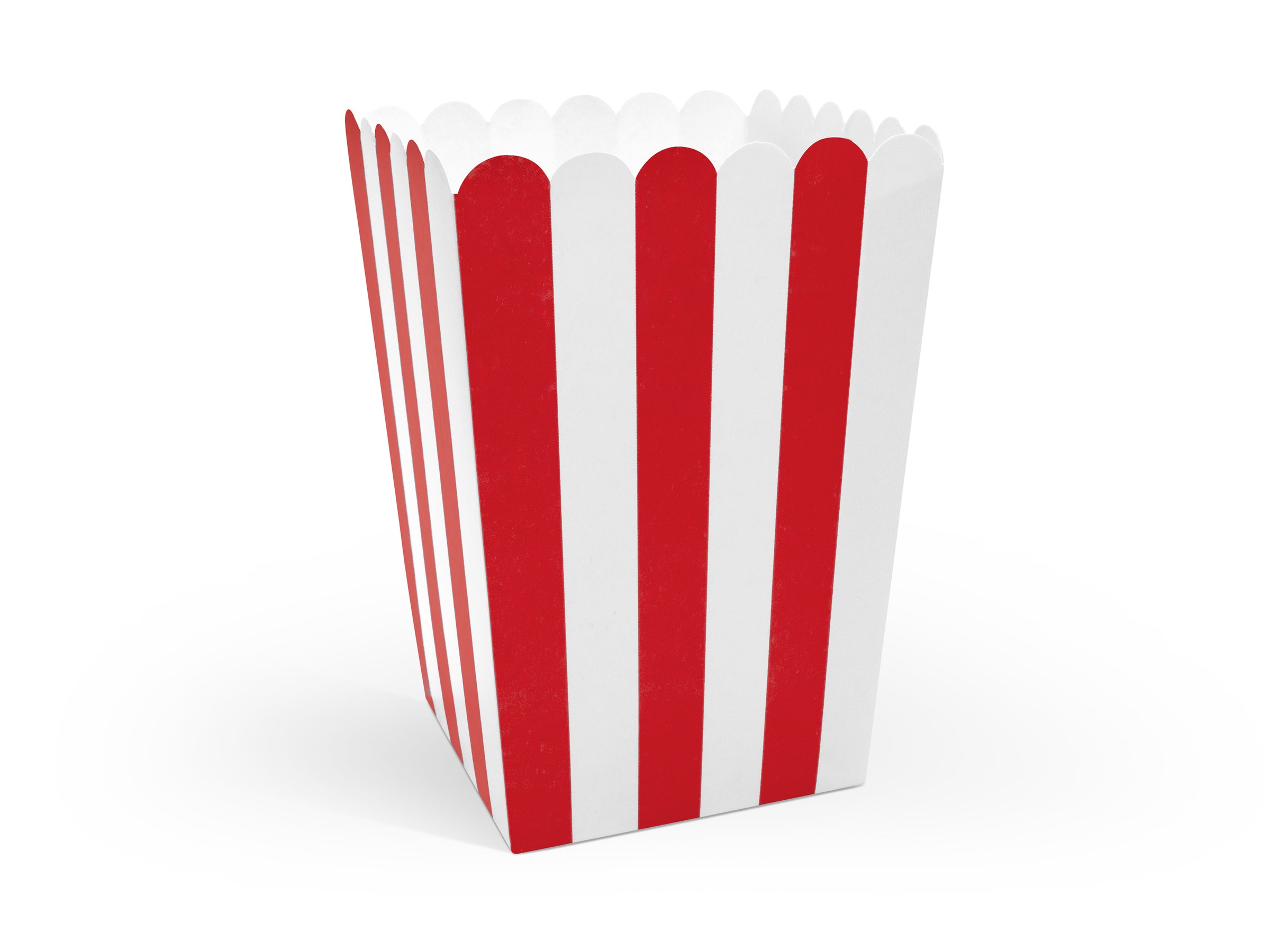 6 boîtes à Popcorn rouges à rayures en carton - Pirates Party