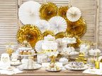 4 rosaces en papier blancs