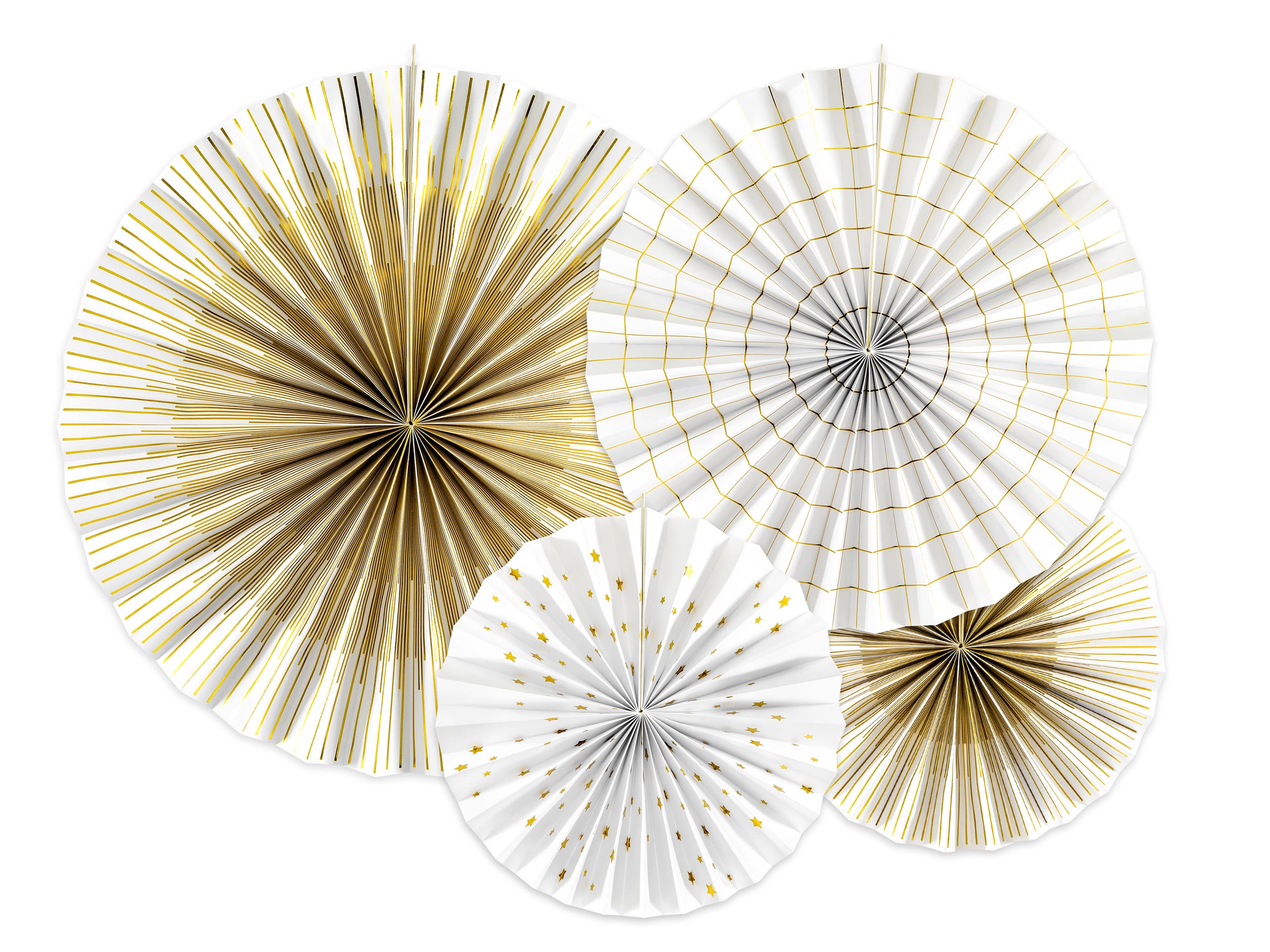 4 rosaces en papier blancs