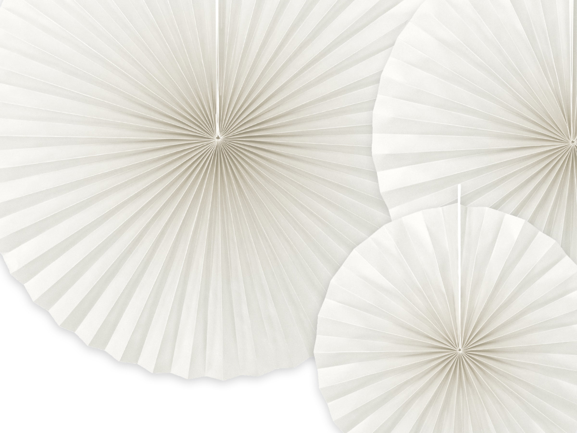 3 rosaces en papier blanc cassé